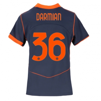 Billige Fotballdrakt Inter Milan Matteo Darmian #36 Replika Tredjedrakt Dame 2025-26 Kortermet
